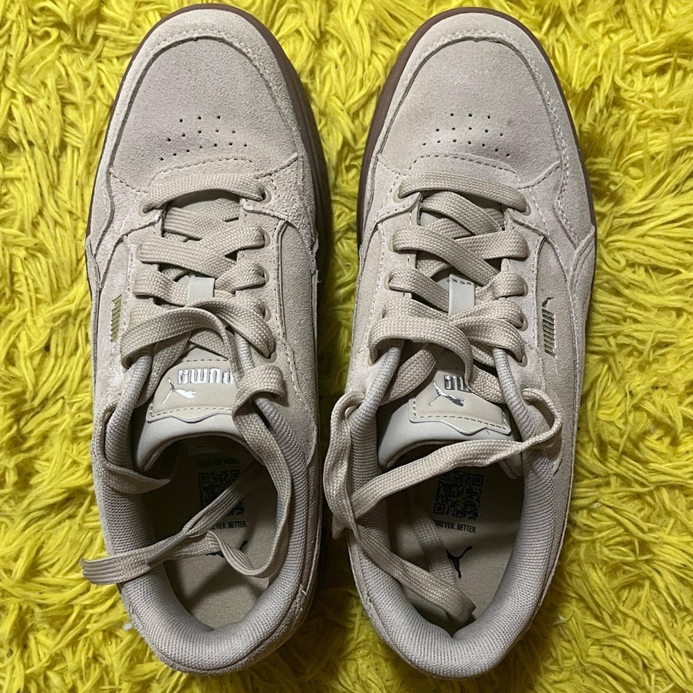 Tan Puma Platform Sneakers
